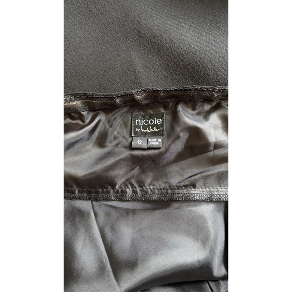 Nicole Miller Size 8 Halter Dress Crochet Black Chiffon Midi Romantic Victorian - Picture 9 of 12